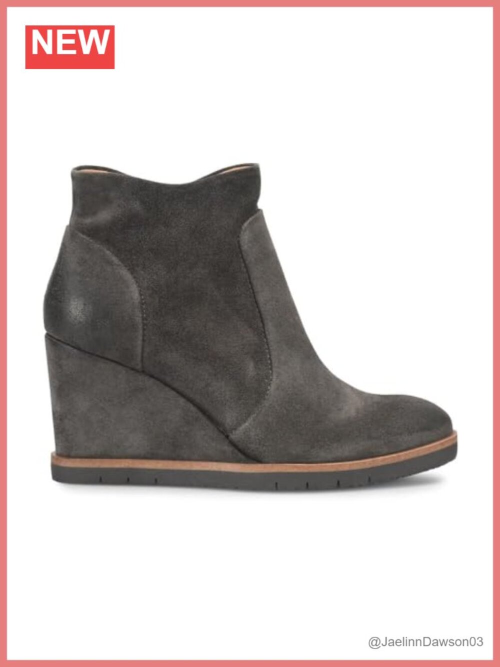 Söfft Maguire Waterproof Suede Ankle Boots Wedge Heel